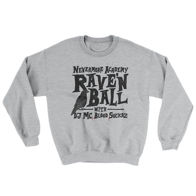 Nevermore Academy Rave'n Ball Ugly Sweater Sport Grey | Funny Shirt from Famous In Real Life