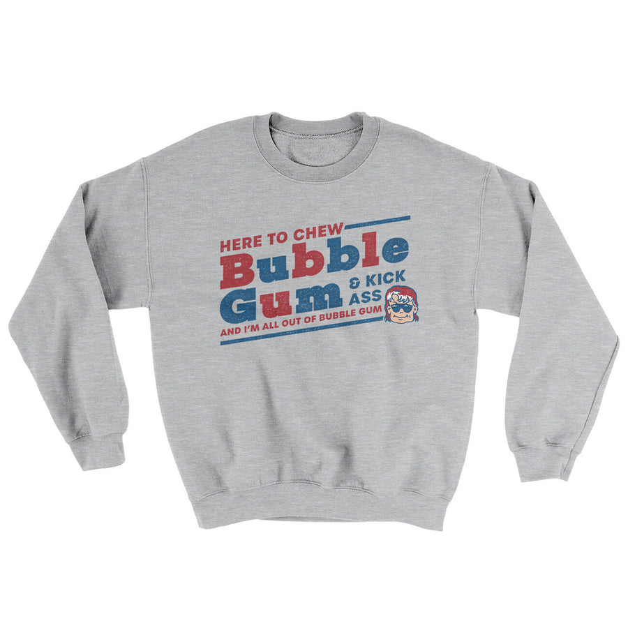 Here To Chew Bubble Gum Ugly Sweater | Funny Shirt from Famous In Real Life