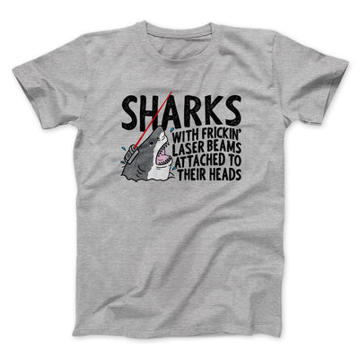 Sharks With Frickin’ Laser Beams Funny Movie Men/Unisex T-Shirt Sport Grey | Funny Shirt from Famous In Real Life