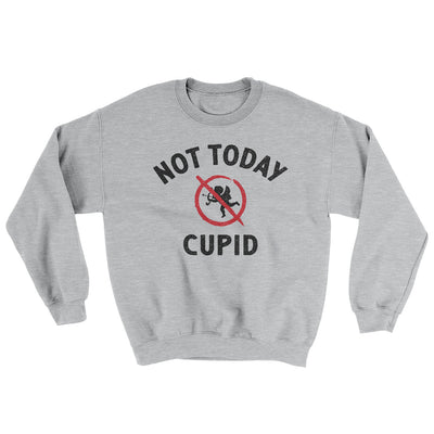 Not Today Cupid Ugly Sweater Sport Grey | Funny Shirt from Famous In Real Life