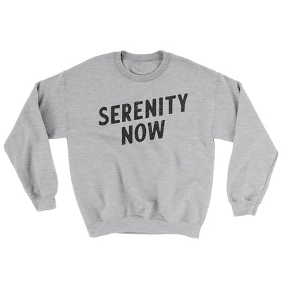 Serenity Now Ugly Sweater Sport Grey | Funny Shirt from Famous In Real Life