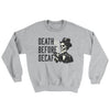 Death Before Decaf Ugly Sweater Sport Grey | Funny Shirt from Famous In Real Life