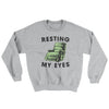 Resting My Eyes Ugly Sweater Sport Grey | Funny Shirt from Famous In Real Life