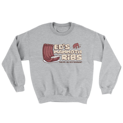 Ed's Mammoth Ribs Ugly Sweater Sport Grey | Funny Shirt from Famous In Real Life