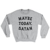 Maybe Today Satan Ugly Sweater Sport Grey | Funny Shirt from Famous In Real Life