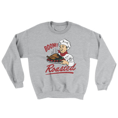 Boom Roasted Ugly Sweater Sport Grey | Funny Shirt from Famous In Real Life