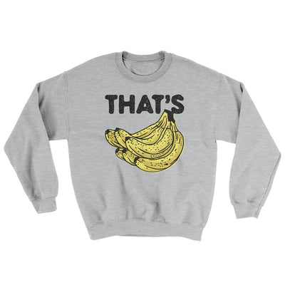 That's Bananas Ugly Sweater Sport Grey | Funny Shirt from Famous In Real Life