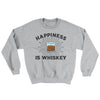 Happiness Is Whiskey Ugly Sweater Sport Grey | Funny Shirt from Famous In Real Life