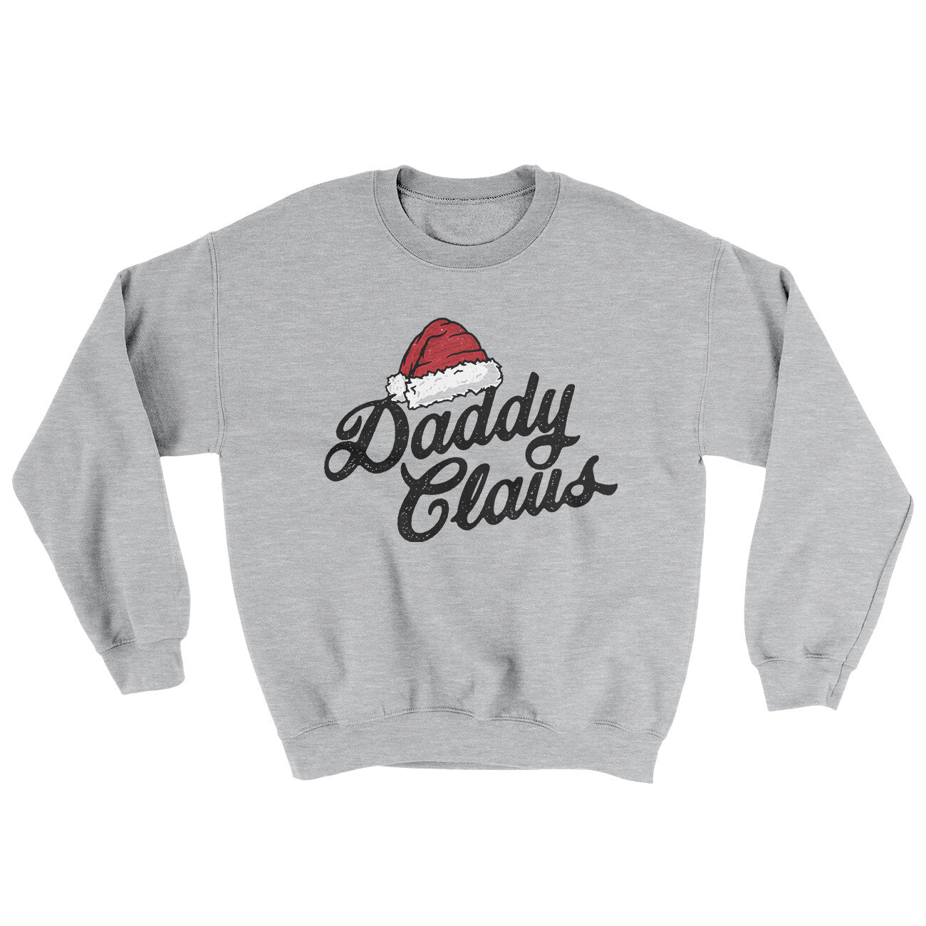 Daddy Claus Ugly Sweater Sport Grey | Funny Shirt from Famous In Real Life