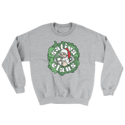 Sativa Claus Ugly Sweater Sport Grey | Funny Shirt from Famous In Real Life