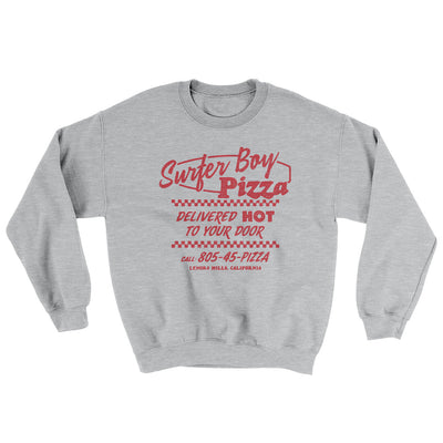 Surfer Boy Pizza Ugly Sweater Sport Grey | Funny Shirt from Famous In Real Life