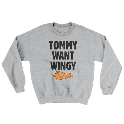 Tommy Want Wingy Ugly Sweater Sport Grey | Funny Shirt from Famous In Real Life