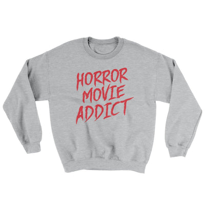 Horror Movie Addict Ugly Sweater Sport Grey | Funny Shirt from Famous In Real Life