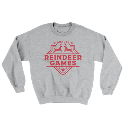 Reindeer Games Ugly Sweater Sport Grey | Funny Shirt from Famous In Real Life