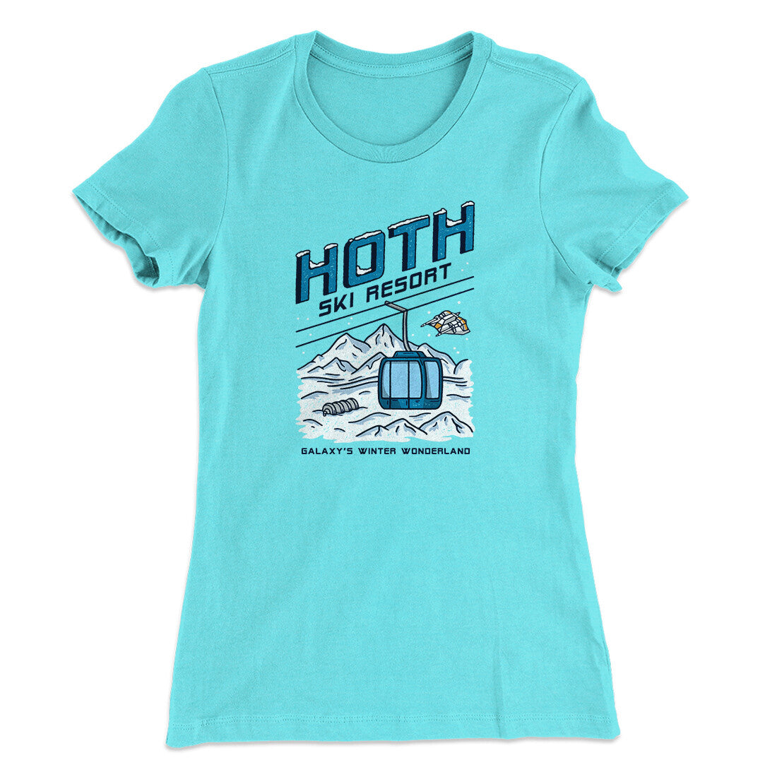 Hoth Ski Resort Women's T-Shirt Tahiti Blue | Funny Shirt from Famous In Real Life