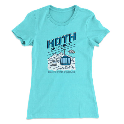 Hoth Ski Resort Women's T-Shirt Tahiti Blue | Funny Shirt from Famous In Real Life