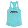 In Dog Beers I’ve Only Had One Women's Racerback Tank Tahiti Blue | Funny Shirt from Famous In Real Life
