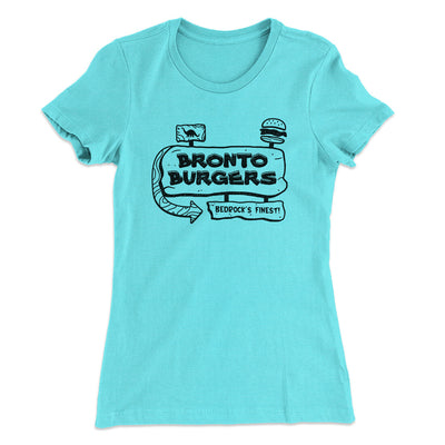 Bronto Burgers Women's T-Shirt Tahiti Blue | Funny Shirt from Famous In Real Life