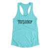 Silently Judging Your Grammar Funny Women's Racerback Tank Tahiti Blue | Funny Shirt from Famous In Real Life