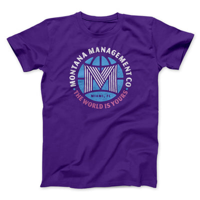 Montana Management Co Funny Movie Men/Unisex T-Shirt Team Purple | Funny Shirt from Famous In Real Life