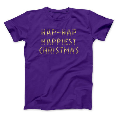 Hap-Hap Happiest Christmas Funny Movie Men/Unisex T-Shirt Team Purple | Funny Shirt from Famous In Real Life
