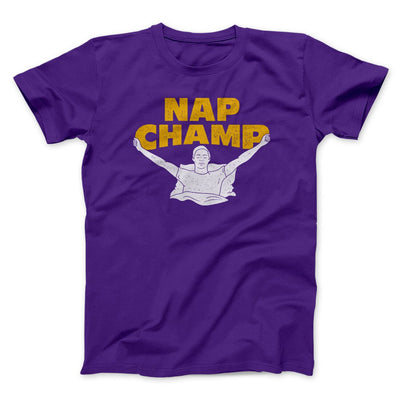 Nap Champ Funny Thanksgiving Men/Unisex T-Shirt Team Purple | Funny Shirt from Famous In Real Life