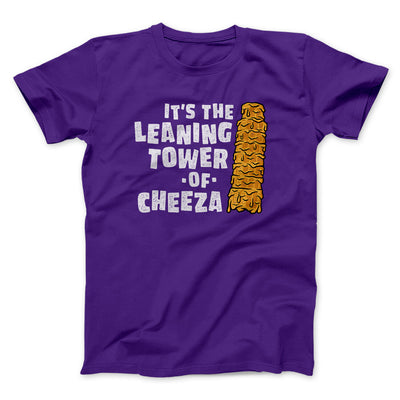 It's The Leaning Tower Of Cheeza Funny Movie Men/Unisex T-Shirt Team Purple | Funny Shirt from Famous In Real Life