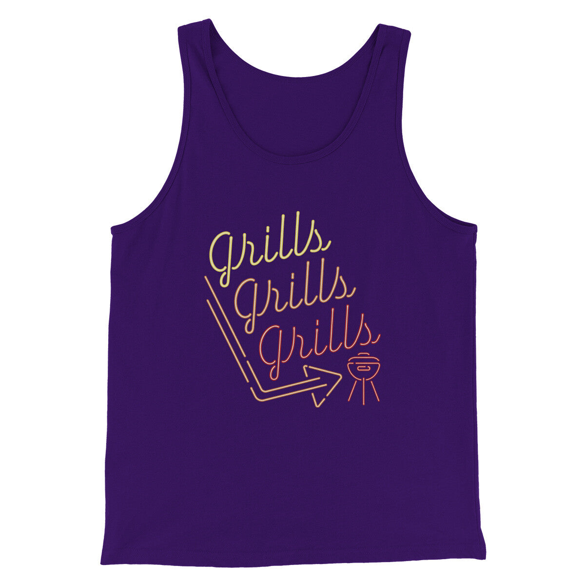 Grills Grills Grills Men/Unisex Tank Top | Funny Shirt from Famous In Real Life