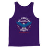All American Burger Funny Movie Men/Unisex Tank Top Team Purple | Funny Shirt from Famous In Real Life