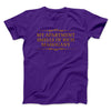 My Apartment Smells Of Rich Mahogany Funny Movie Men/Unisex T-Shirt Team Purple | Funny Shirt from Famous In Real Life