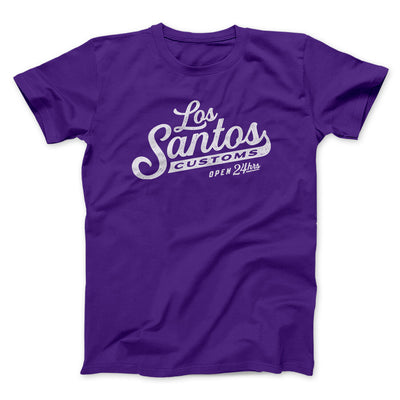 Los Santos Customs Men/Unisex T-Shirt Team Purple | Funny Shirt from Famous In Real Life