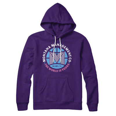 Montana Management Co Hoodie Team Purple | Funny Shirt from Famous In Real Life