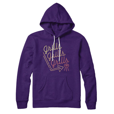 Grills Grills Grills Hoodie Team Purple | Funny Shirt from Famous In Real Life