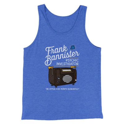 Frank Bannister Psychic Investigator Funny Movie Men/Unisex Tank Top True Royal TriBlend | Funny Shirt from Famous In Real Life