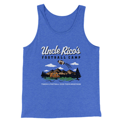 Uncle Rico's Football Camp Funny Movie Men/Unisex Tank Top True Royal TriBlend | Funny Shirt from Famous In Real Life