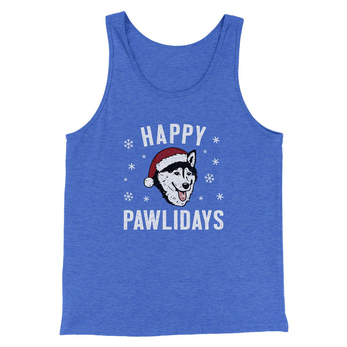Happy Pawlidays Men/Unisex Tank Top | Funny Shirt from Famous In Real Life