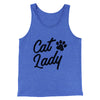Cat Lady Men/Unisex Tank Top True Royal TriBlend | Funny Shirt from Famous In Real Life