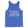 Turkey & Mashed Potatoes 2024 Funny Thanksgiving Men/Unisex Tank Top True Royal TriBlend | Funny Shirt from Famous In Real Life