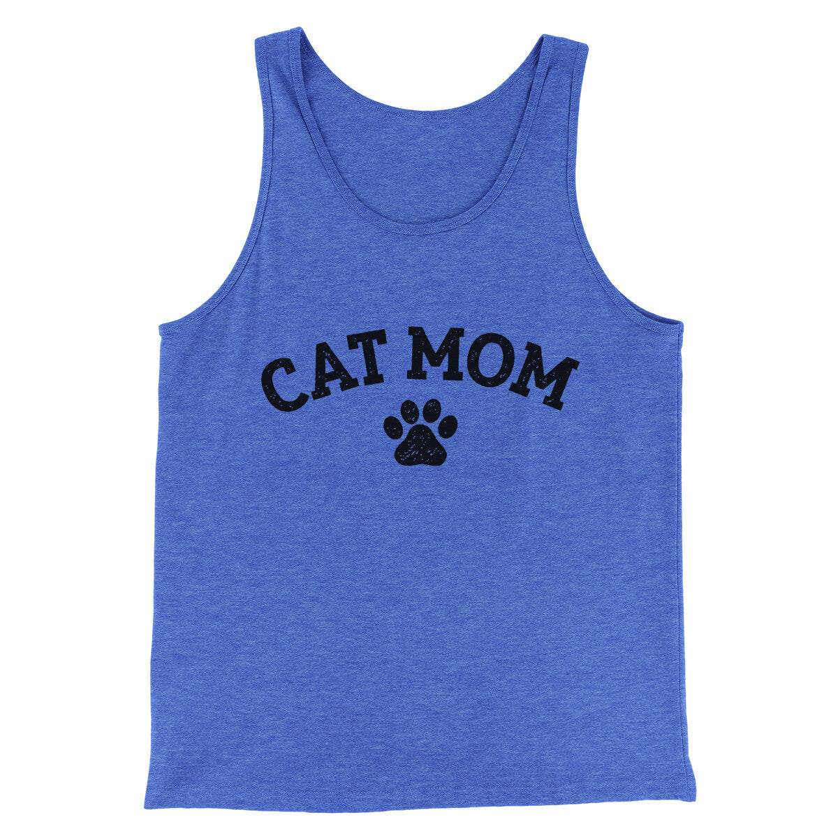 Cat Mom Men/Unisex Tank Top True Royal TriBlend | Funny Shirt from Famous In Real Life