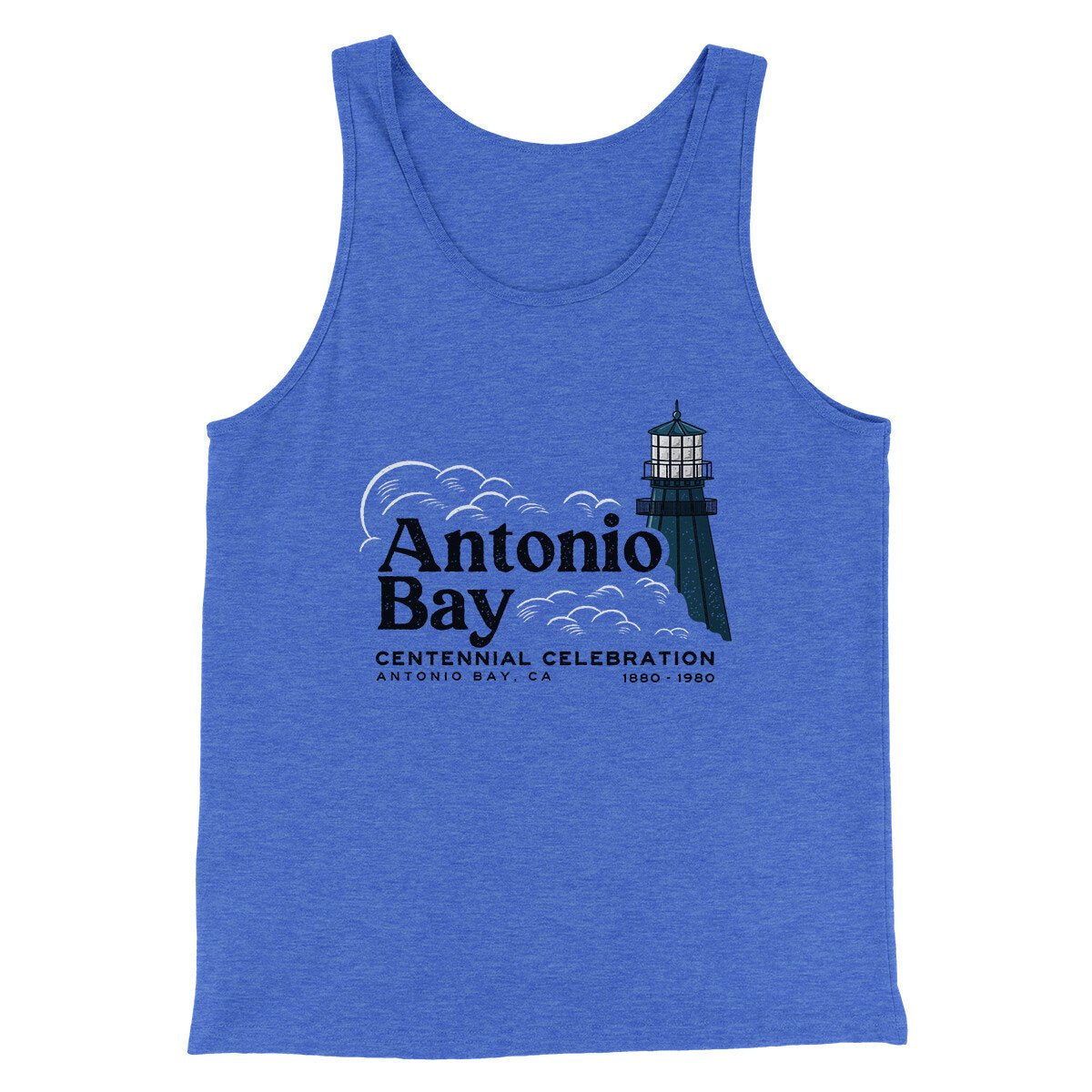 Antonio Bay Centennial Funny Movie Men/Unisex Tank Top True Royal TriBlend | Funny Shirt from Famous In Real Life