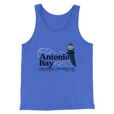 Antonio Bay Centennial Men/Unisex Tank Top True Royal TriBlend | Funny Shirt from Famous In Real Life
