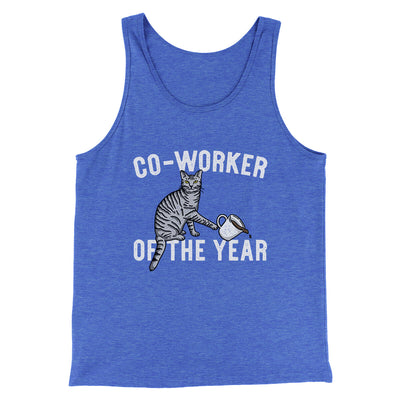 Co-Worker Of The Year Funny Men/Unisex Tank Top True Royal TriBlend | Funny Shirt from Famous In Real Life