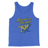 Always On Vacation Men/Unisex Tank Top True Royal TriBlend | Funny Shirt from Famous In Real Life