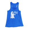 Boo - Ghost Women's Flowey Racerback Tank Top True Royal | Funny Shirt from Famous In Real Life