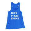 Roy F-Kn Kent Women's Flowey Racerback Tank Top True Royal | Funny Shirt from Famous In Real Life