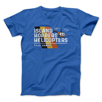 Island Hoppers Helicopters Men/Unisex T-Shirt True Royal | Funny Shirt from Famous In Real Life
