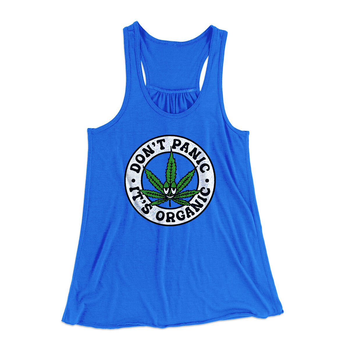 Don't Panic It's Organic Women's Flowey Racerback Tank Top | Funny Shirt from Famous In Real Life
