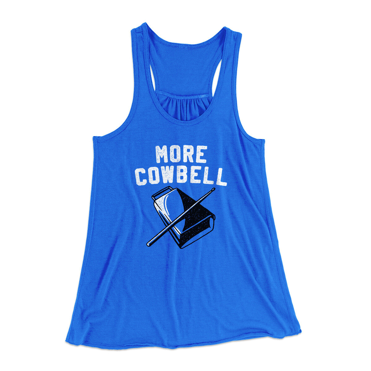 More Cowbell Women's Flowey Racerback Tank Top | Funny Shirt from Famous In Real Life