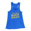 Here Come The Meat Sweats Women's Flowey Racerback Tank Top True Royal | Funny Shirt from Famous In Real Life