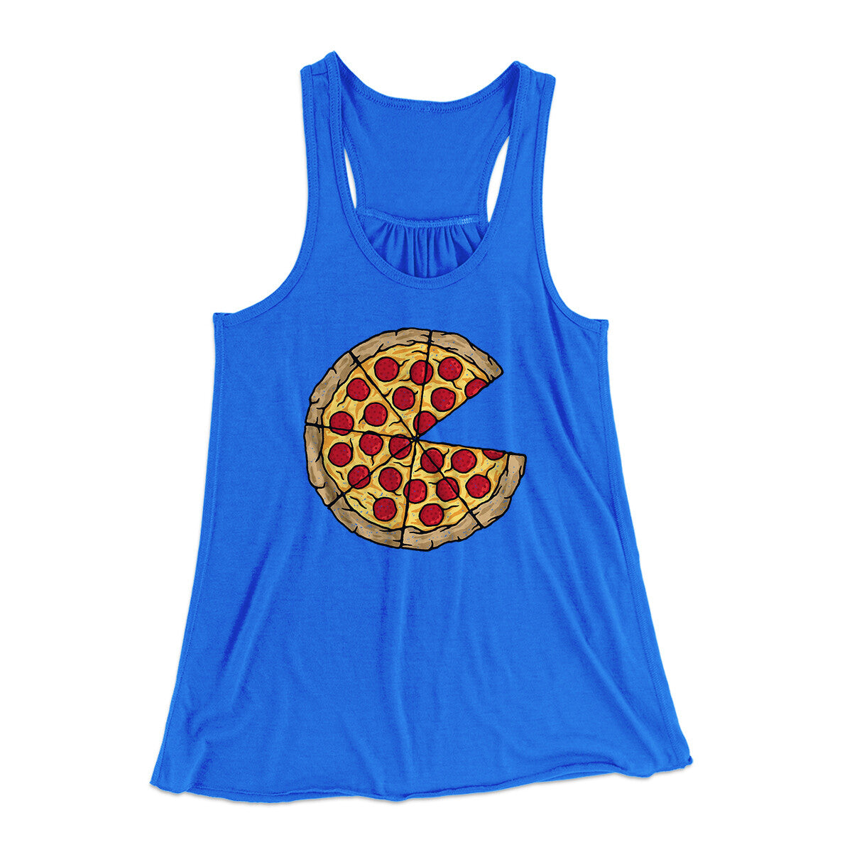 Pizza Slice Couple's Shirt Women's Flowey Racerback Tank Top | Funny Shirt from Famous In Real Life